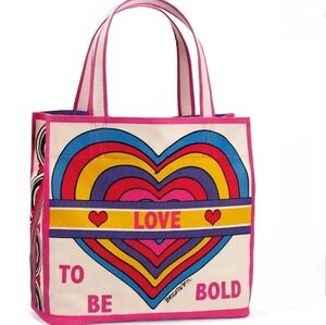 Brighton Rainbow Bright Canvas Beach Tote Bag - NWOT